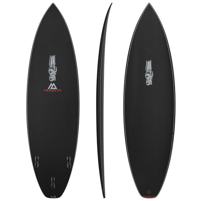 Monsta 5'10" x 18 5/8" X 2 3/8" - 26.80L, Squash, 3x FCS 2 Fin Boxes, Carbotune - ID:1121244