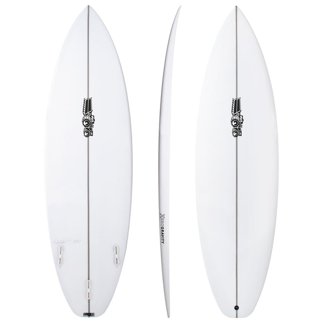 Xero Gravity Easy Rider 5'8" x 19 1/4" X 2 7/16" - 28.40L, Squash, 3x FCS 2 Fin Boxes, PU - ID:987949