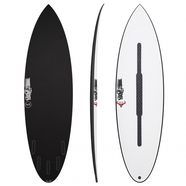 Raging Bull 6'2" x 19 7/8" X  2 13/16" - 36.20L, Round, 5x  FCS 2 Fin Boxes, HYFI 3.0 - ID:1081587
