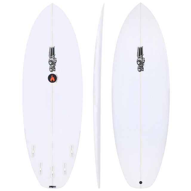 Flame Fish 5'8" x 21 1/2" X  2 5/8" - 36.50L, Squash, 5x  FCS 2 Fin Boxes, EPS - ID:1128087