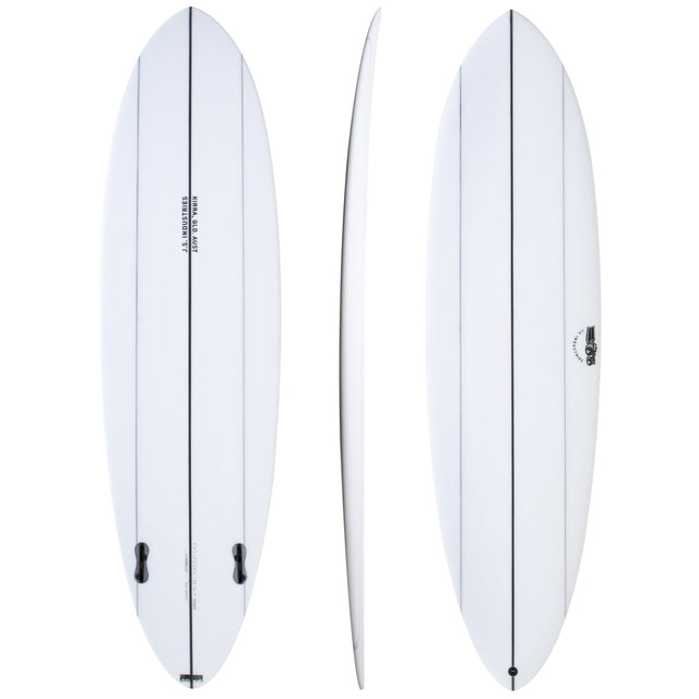 Big Baron Clear 6'6" x 20 1/4" X  2 5/8" - 36.80L, Round, 2x  FCS 2 Fin Boxes, PE - ID:1060076