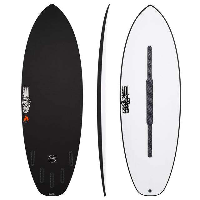 Flame Fish 5'8" x 21 1/2" X  2 5/8" - 36.50L, Squash, 5x  FCS 2 Fin Boxes, HYFI 3.0 - ID:945820