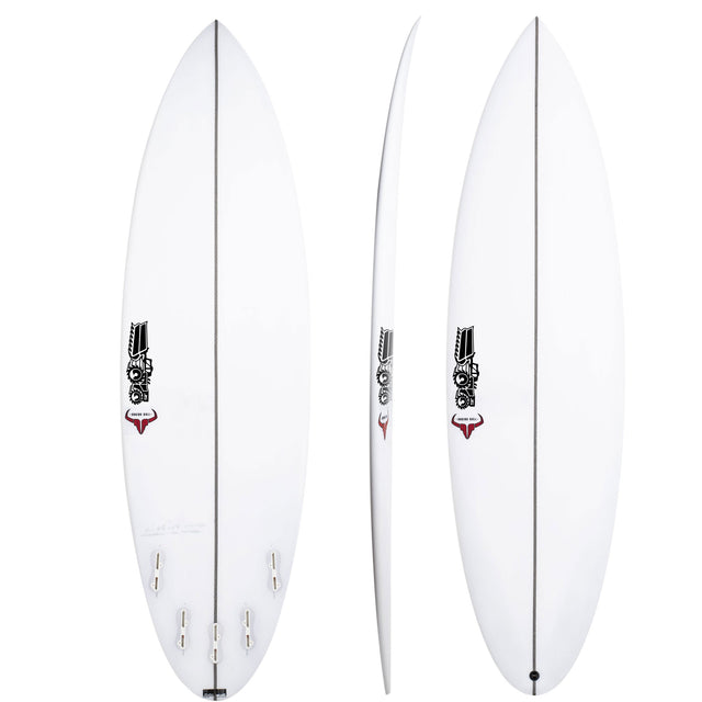 Raging Bull Easy Rider 6'4" x 20 7/8" X  3" - 42.40L, Round, 5x  FCS 2 Fin Boxes, PU - ID:987220