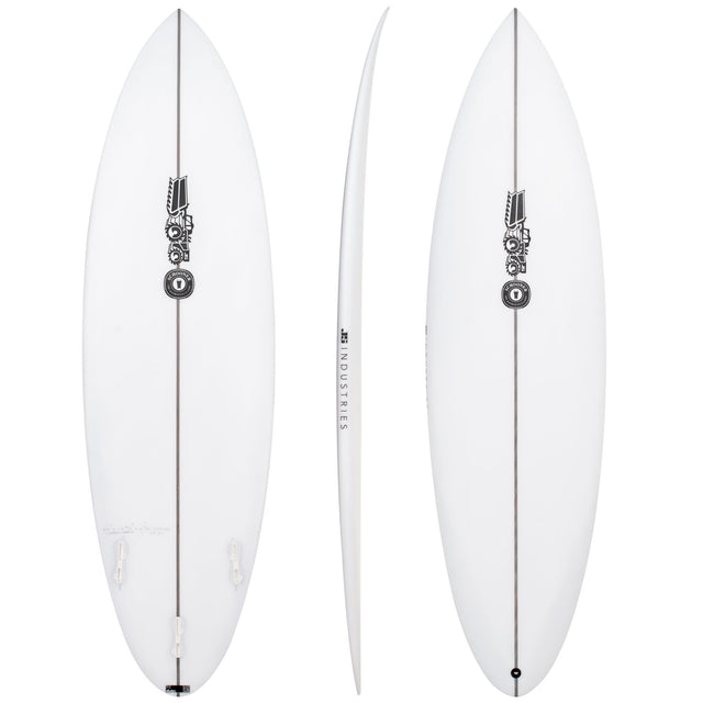 Schooner 6'4" x 19 3/4" X  2 13/16" - 36.20L, Round, 3x  FCS 2 Fin Boxes, PU - ID:1021203
