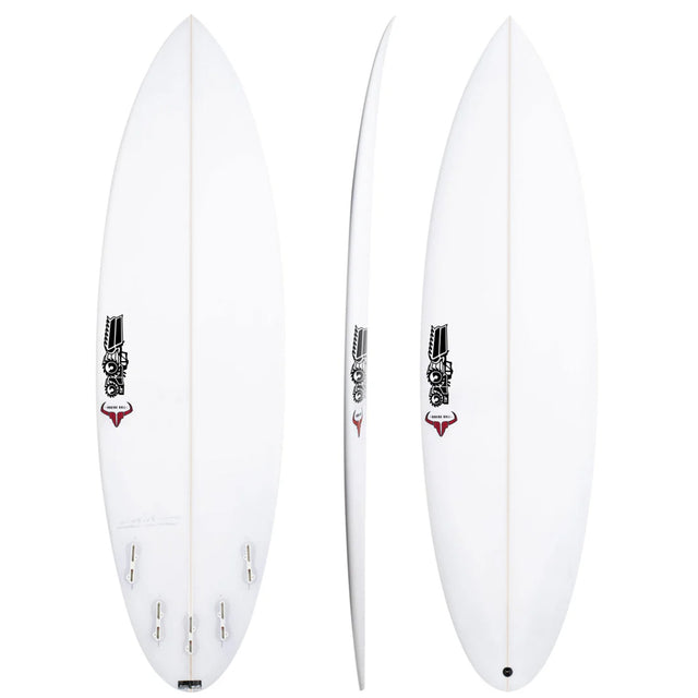 Raging Bull 6'2" x 19 7/8" X  2 13/16" - 36.20L, Round, 5x  FCS 2 Fin Boxes, PU - ID:1156994