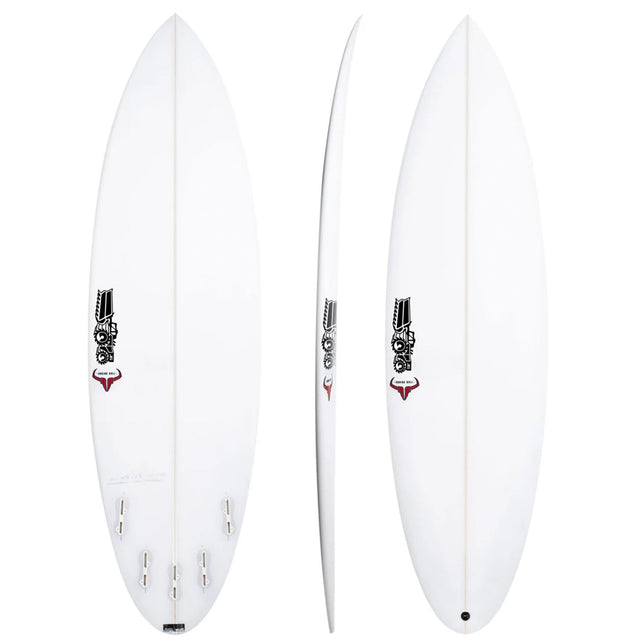 Raging Bull 6'2" x 19 7/8" X  2 13/16" - 36.20L, Round, 5x  FCS 2 Fin Boxes, PU - ID:1167991